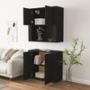 vidaXL Highboard Black Engineered wood Large Highboard Rectangular
