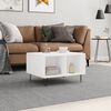vidaXL Coffee Table White Engineered Wood, Metal Medium Coffee Table
