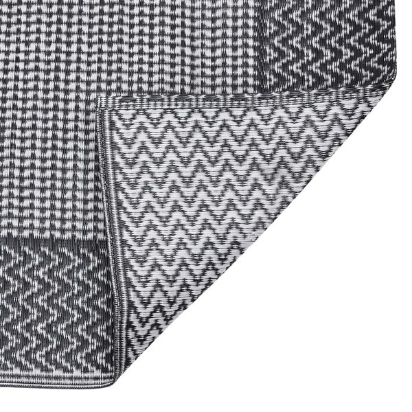 vidaXL Outdoor Rug Black Polypropylene 55 x 79 in Pattern Outdoor Rug