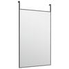 vidaXL Door Mirror Black Aluminum, Glass Door Mirror Rectangular