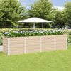 vidaXL Planter Ivory 240 x 80 x 75 cm Steel