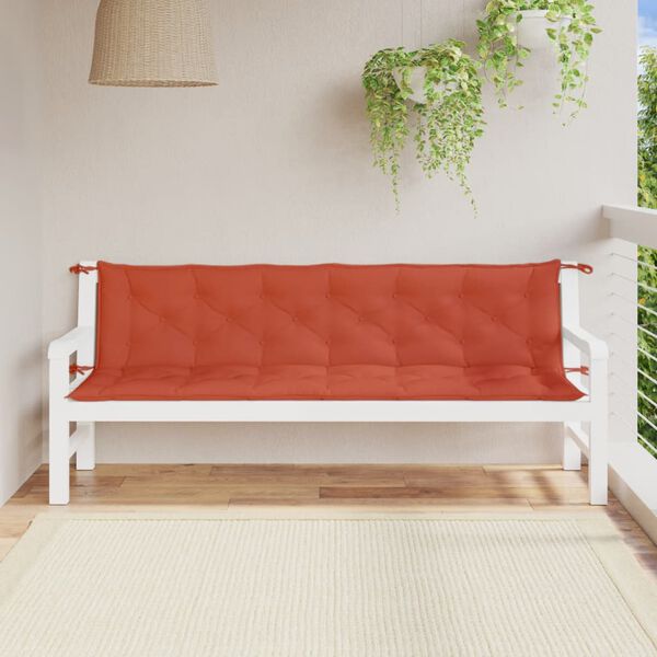 vidaXL Garden Bench Cushion Melange Red Polyester 78.7 in x 15.7 in