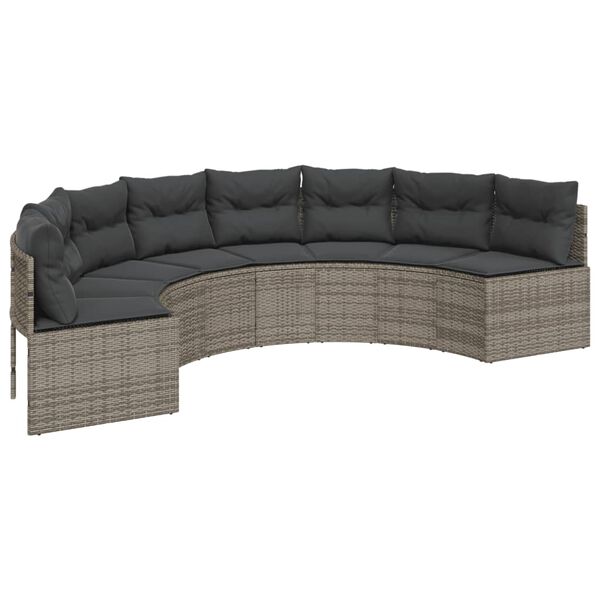 vidaXL Patio Sofa Set Grey