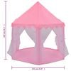 vidaXL Play Tent Pink Polyester Medium Portable Play Tent Hexagonal