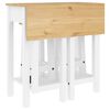 vidaXL Bar Set White Solid pine wood Compact Foldable Rustic
