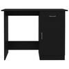 vidaXL Desk Black Engineered wood Compact Desk Rectangular Modern