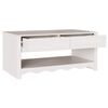 vidaXL Coffee Table Drammen White 99 x 55 x 45 cm Solid pine wood