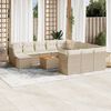 vidaXL Garden Sofa Set Beige and cream white