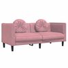 vidaXL Sofa Set Pink Velvet (100% polyester), plywood, solid wood