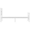 vidaXL Bed Frame White Powder-Coated Steel 31.5x79 in Bed Frame