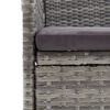 vidaXL Garden Dining Set Grey Poly Rattan 7 Piece Durable