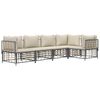 vidaXL Garden Lounge Set Anthracite, Beige