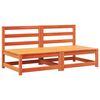 vidaXL Garden Sofa Set of 2 Wax brown, Cream