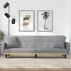 vidaXL Sofa Bed Light Gray 100% polyester, plywood, foam