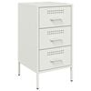 vidaXL Bedside Cabinet Set of 2 White Cold-rolled steel