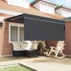 vidaXL Retractable Awning Manual Grey and anthracite 118.11" x 98.43
