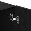 vidaXL TV Cabinet Set Wall-mounted Black Oak 39.37 x 11.81 x 16.14 in