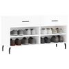 vidaXL Shoe Bench High gloss white Engineered wood, iron Medium