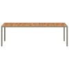 vidaXL Garden Dining Table Gray 98.4 x 39.4 x 29.5 in Poly rattan