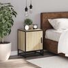 vidaXL Bedside Cabinet Sonoma Oak Engineered Wood, Metal Standard