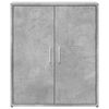 vidaXL Sideboards 2 pcs Concrete Gray 23.6"x12.2"x27.6" Engineered Wood