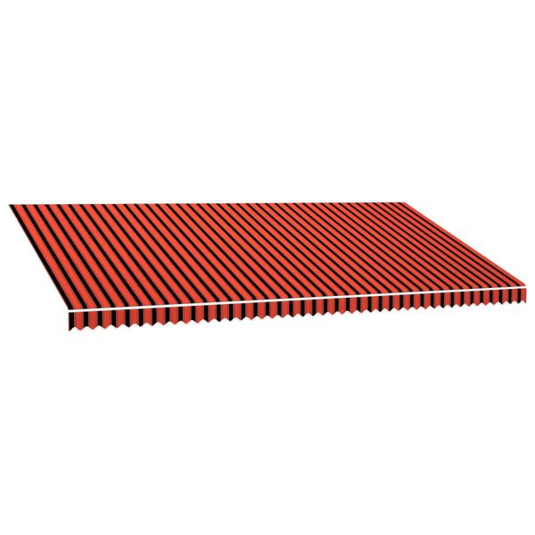 vidaXL Awning Orange and brown (striped) Polyester with PU coating
