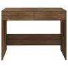 vidaXL Desk Brown Oak Engineered Wood Medium Desk Rectangular Modern