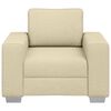 vidaXL Sofa Cream 39.37 x 30.31 x 32.28 in Fabric