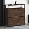 vidaXL Shoe Cabinet Brown Oak Engineered Wood 39.4x13.4x44.1 in