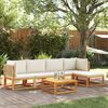 vidaXL Garden Sofa Set Beige and Cream white