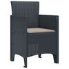 vidaXL Garden Chair 2 pcs Anthracite 20.87 x 19.29 x 33.46 in