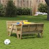 vidaXL Picnic Table Natural Pine Treated Pine Wood Kid-sized