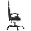 vidaXL Gaming Chair Black and white Faux leather, metal, plywood, foam