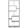vidaXL Room Divider Bookcase Grey Sonoma Engineered wood 26.4x9.8x63.6 in