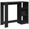 vidaXL Bar Table Black Engineered wood 48.8 x 18.1 x 40.7 in Bar Table