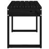 vidaXL Garden Bench Black Solid Pine Wood Standard Durable
