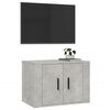 vidaXL Wall Mounted TV Cabinet Concrete grey Engineered wood Medium