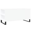 vidaXL Coffee Table White Engineered wood and metal 40.2 x 17.5 x 19.7 in