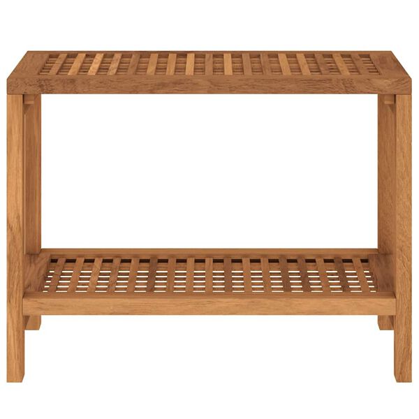 vidaXL Bathroom Side Table Teak Solid teak wood Medium Durable