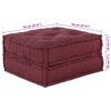 vidaXL Modular Sofa 2 pcs Maroon 55.12 x 27.56 x 14.17 in Fabric