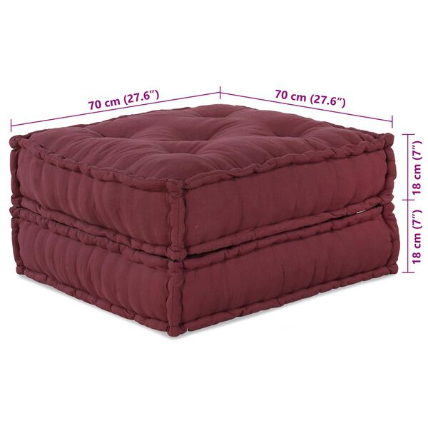 vidaXL Modular Sofa 2 pcs Maroon 55.12 x 27.56 x 14.17 in Fabric