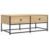 vidaXL Coffee Table Sonoma Oak Engineered Wood, Metal Medium