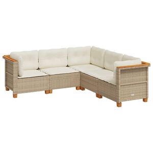 vidaXL Garden Sofa Set Beige