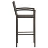 vidaXL Bar Stool Set of 4 Brown Synthetic rattan, powder-coated steel