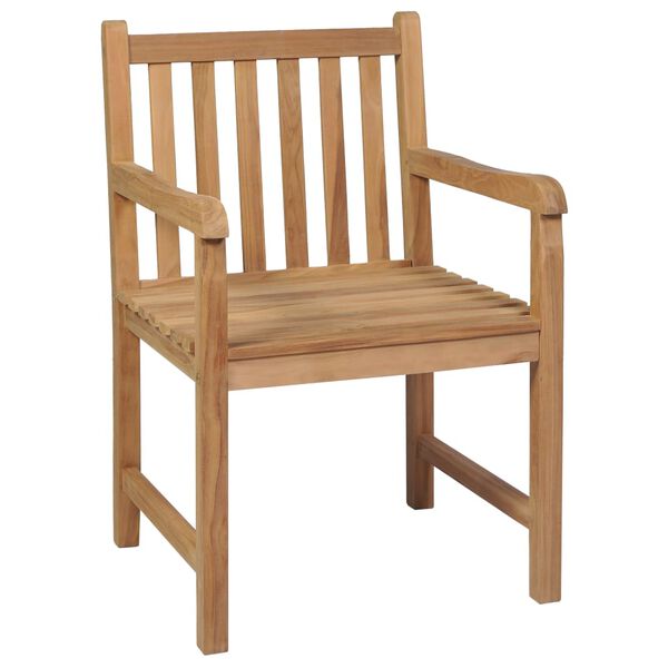 vidaXL Garden Chair Set of 2 Teak Fine sanded teak hardwood Medium