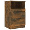 vidaXL Nightstand Set of 2 Smoked Oak Engineered wood Medium