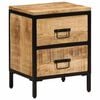 vidaXL Bedside Cabinet Natural wood color