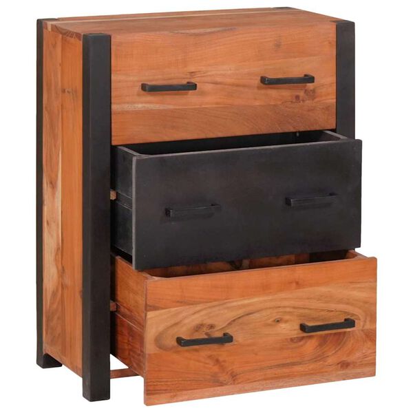 vidaXL Sideboard with Drawer 3 pcs Brown 43.31 x 11.81 x 29.53 in