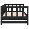 vidaXL Day Bed Black Solid pine wood Single 35.4 x 78.7 in
