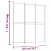 vidaXL 3-Panel Room Divider Anthracite 59.1"x70.9" Fabric